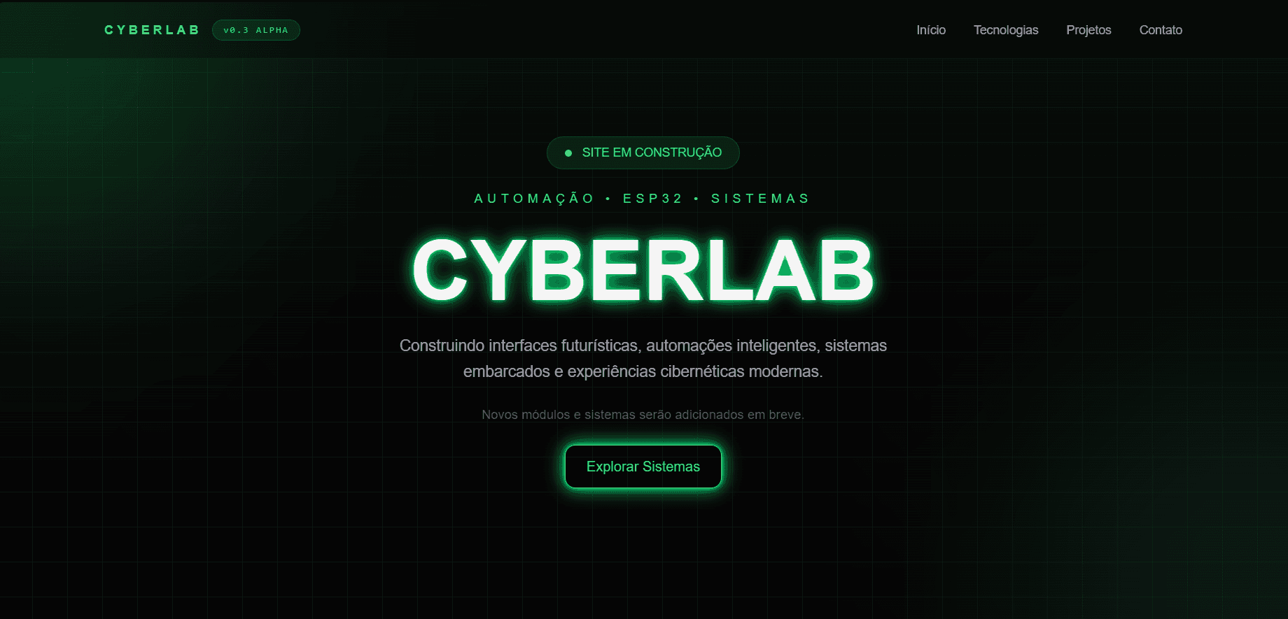 CyberLab landing Page